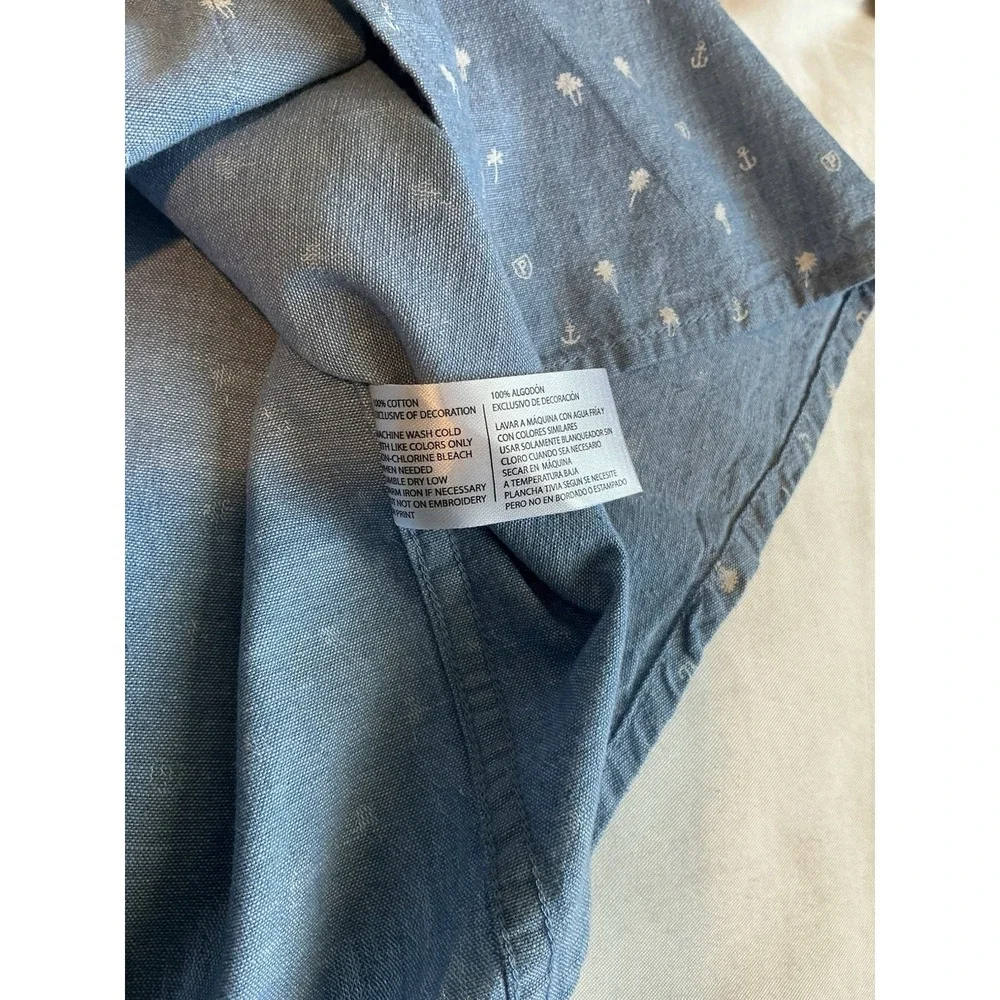 U.S. Polo‎ Assn. Short Sleeve Button Down Shirt Mens Nautical Blue 3XL